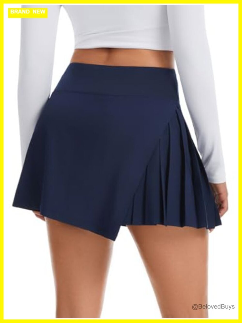 Women's Side Pleated Tennis Skort with Pockets High Waisted Athletic Skirt